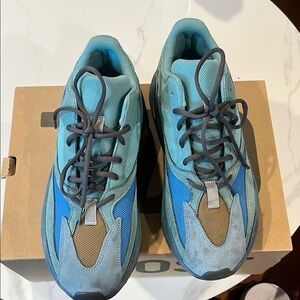 Vibrant Blue and Orange Sneakers